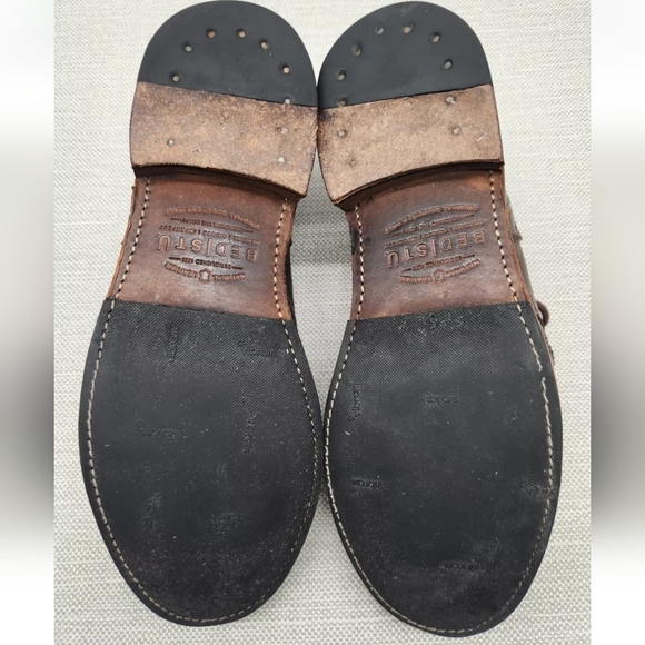 Bed Stu Cobbler Series Men Sz 8 Oxford Wingtip Brown Leather Vegetable Tanned - Picture 14 of 14